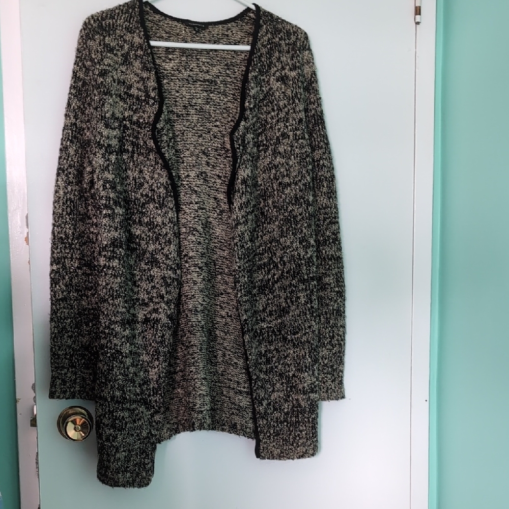 Dynamite Tan/Black W Silver Flakes Open Cardigan XS-S